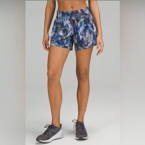 lululemon athletica High Waist Shorts - Blue and Black